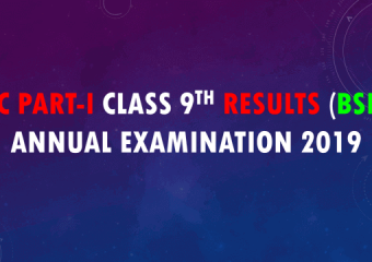 Class 9th SSC Part – I Karachi Board Results Annual Examination 2019