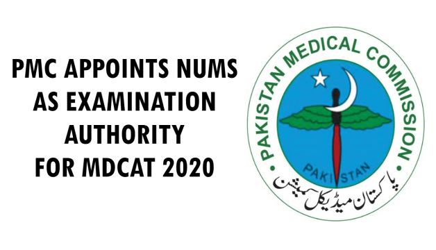 PMC Latest news mdcat 2020 date