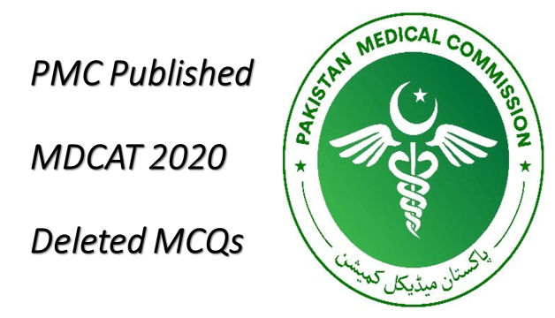 PMC MDCAT 2020 Deleted MCQs