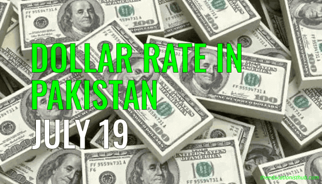 Dollar Rate in Pakistan Today 19th July 2021