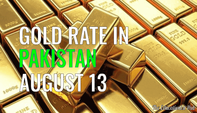 Latest Gold Rate in Pakistan Today 13th August 2021