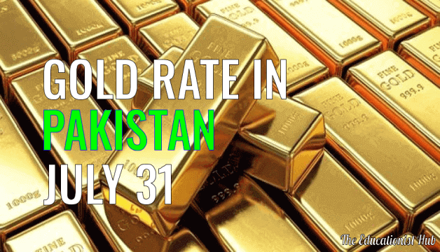 Latest Gold Rate in Pakistan Today 31st July 2021