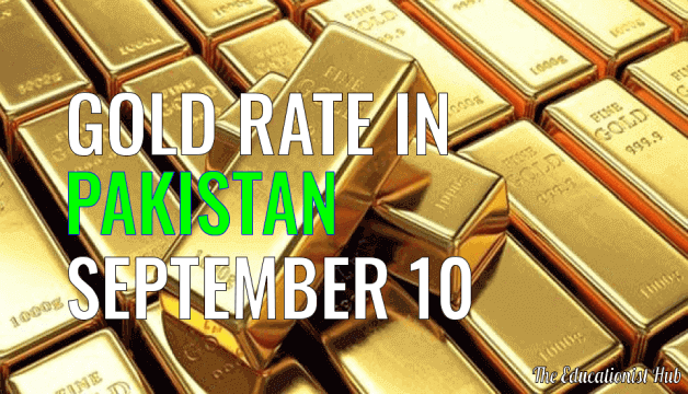 Gold Rate in Pakistan Today 10th September 2021