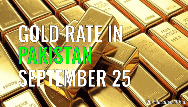 Gold Rate in Pakistan Today 25th September 2021