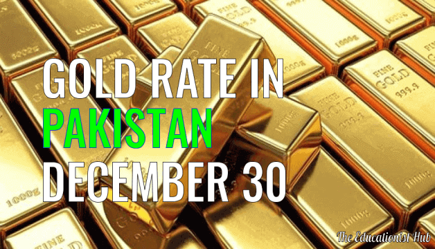 Latest Gold Rate in Pakistan Today 30th December 2021