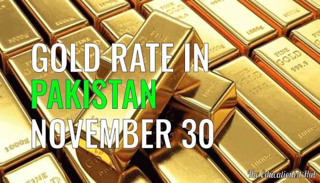 Latest Gold Rate in Pakistan Today 30th November 2021
