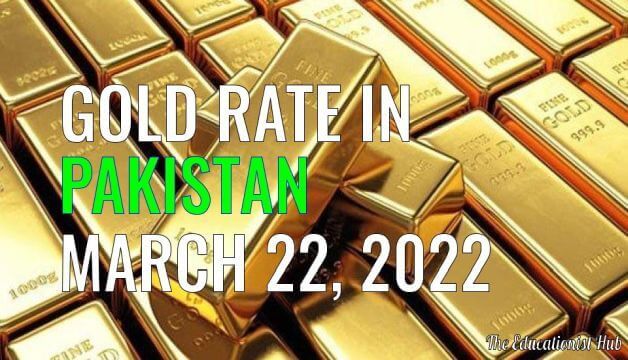 Gold Rate in Pakistan Today 22nd March 2022