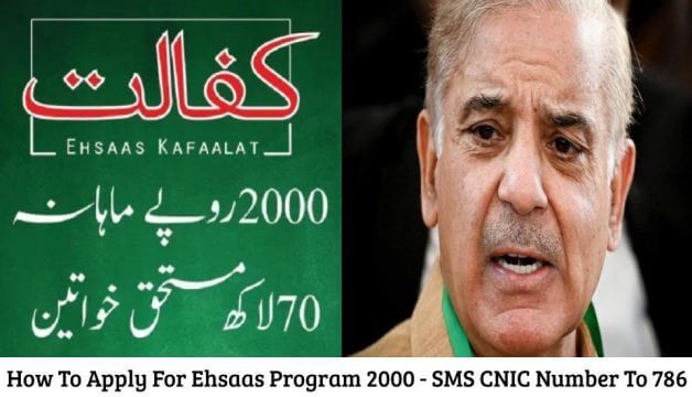 How To Apply For Ehsaas Program 2000 - SMS CNIC Number To 786 For Online Registration