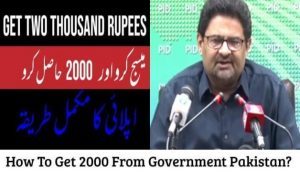 How To Get 2000 From Government Pakistan?