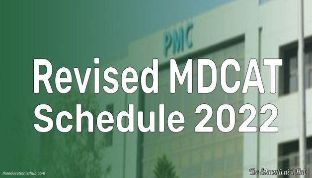 Revised MDCAT Schedule 2022