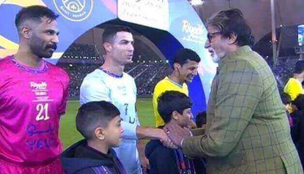 Amitabh Bachchan Meets Messi And Ronaldo in What Could Be The Last Time The Rivals Meet