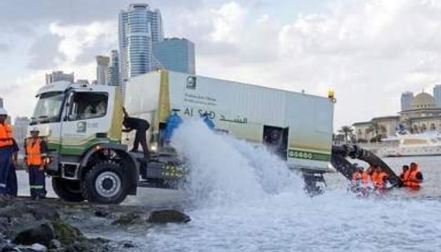 Sharjah Uses More Than 185 Water Tanks And Pumps To Drain Rainwater
