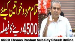 4500 Ehsaas Rashan Subsidy Check Online 2023