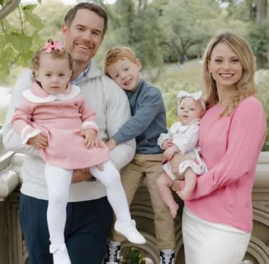 Courtney Reagan with her husband and children