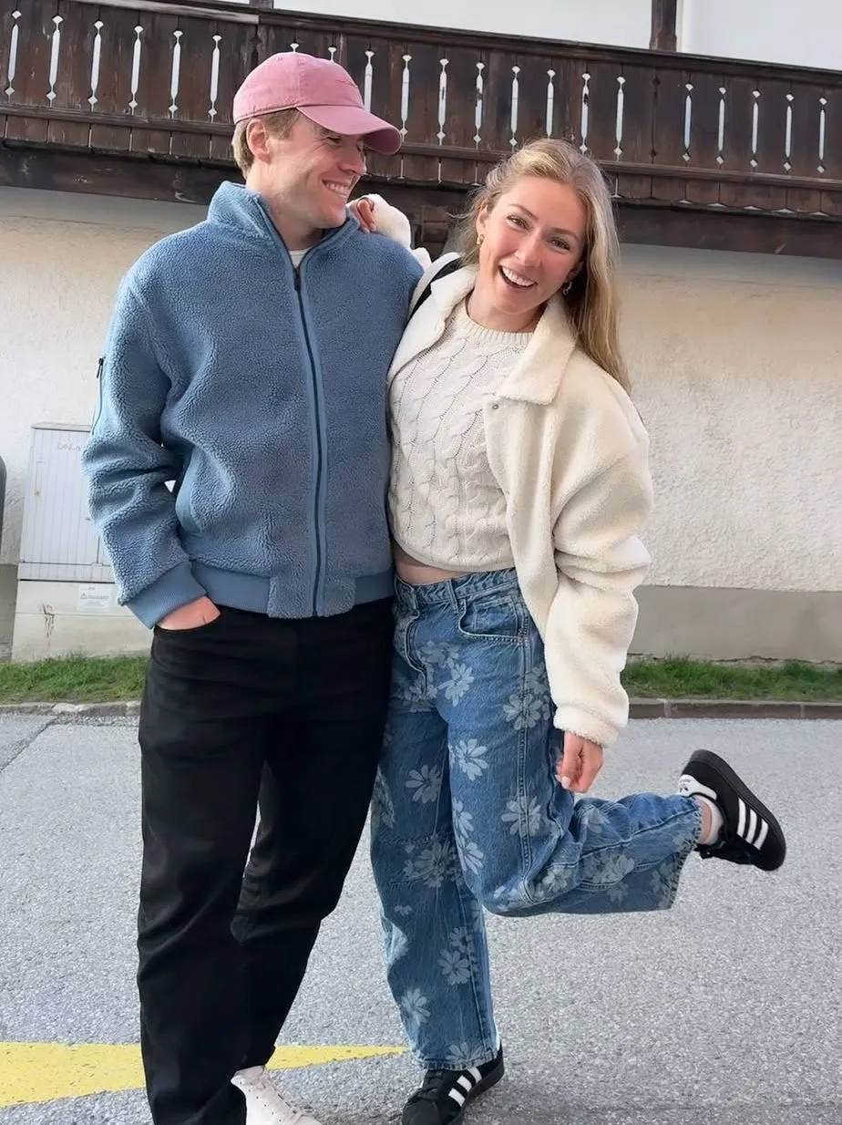 With his Fiancee