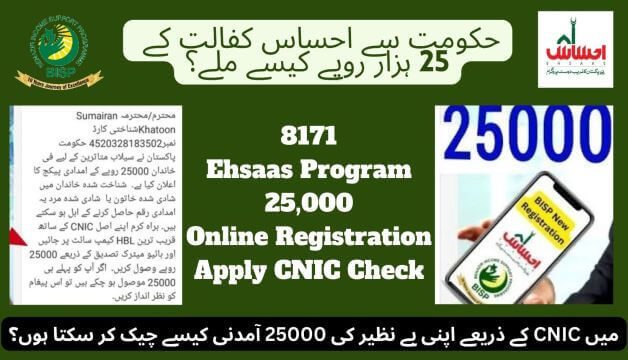 8171 Ehsaas Program 25,000 Online Registration