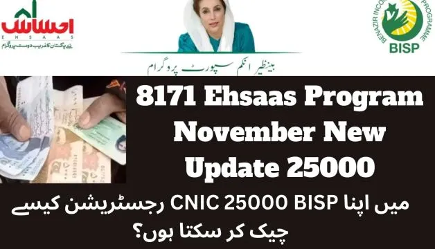 8171 Ehsaas Program BISP December New Update 25000