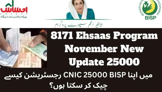 8171 Ehsaas Program BISP December New Update 25000 The Educationist Hub