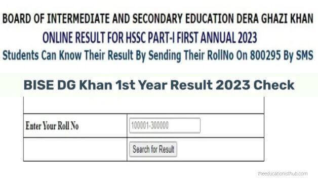BISE DG Khan 1st Year Result 2023 Check Online