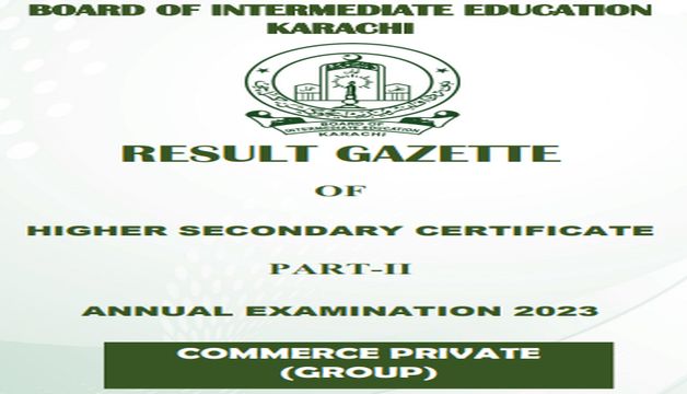 HSC Part 2 Result 2023 Karachi Board Commerce