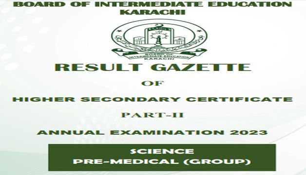 HSC Part 2 Result 2023 Karachi Board Pre Medical