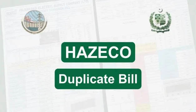 HAZECO Duplicate Bill Online Check