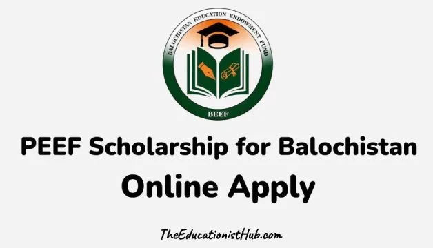 PEEF Scholarship for Balochistan Students Online Apply