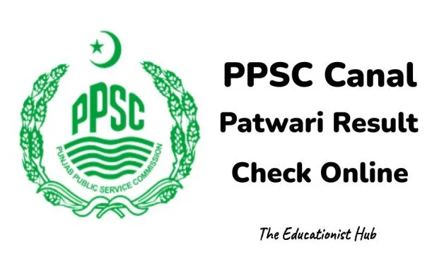 PPSC Canal Patwari Result 2023 PPSC.GOP.PK
