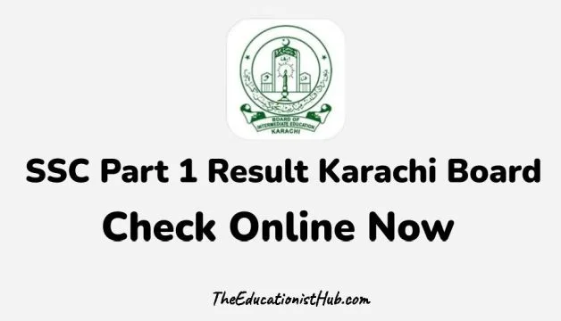 SSC Part 1 Result 2023 Karachi Board