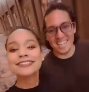Ariana Miyamoto with her husband