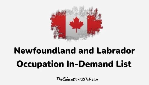 Newfoundland and Labrador Occupation In-Demand List 2024