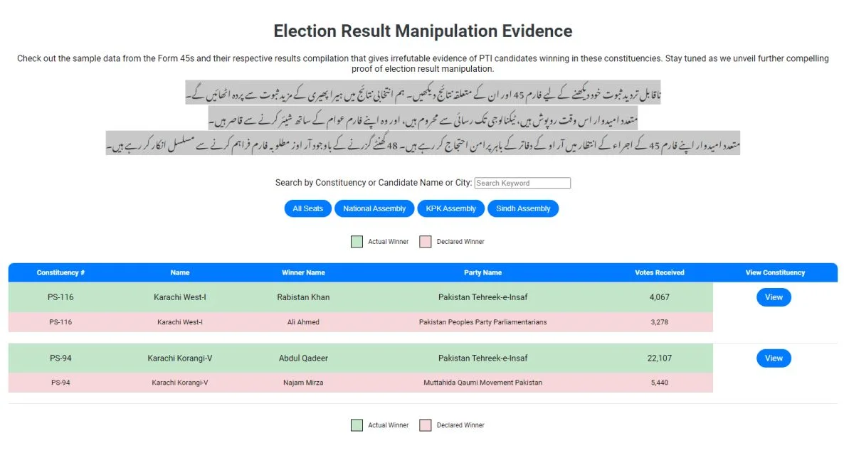 Form 45 website