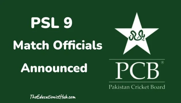 PSL 9 Match Officials Announced