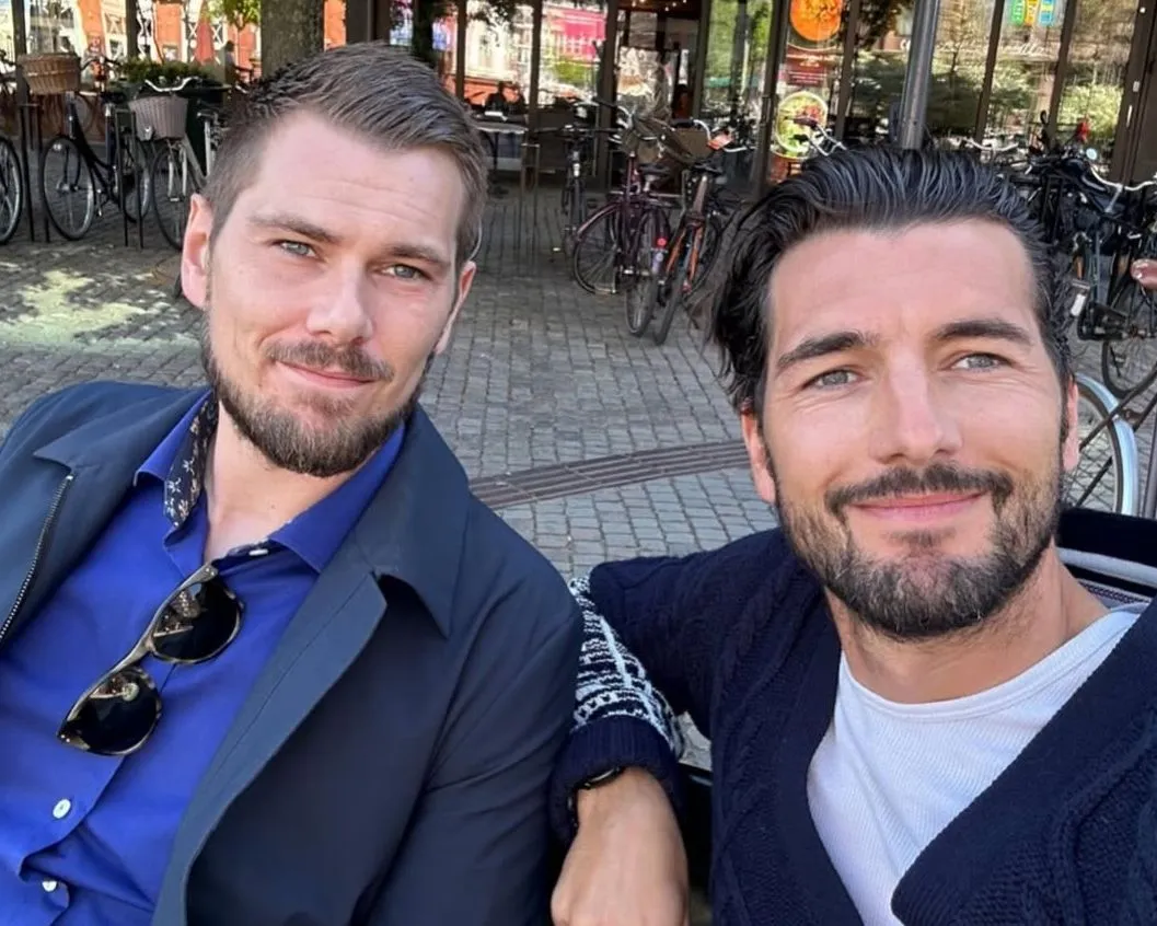 Andrea with his brother