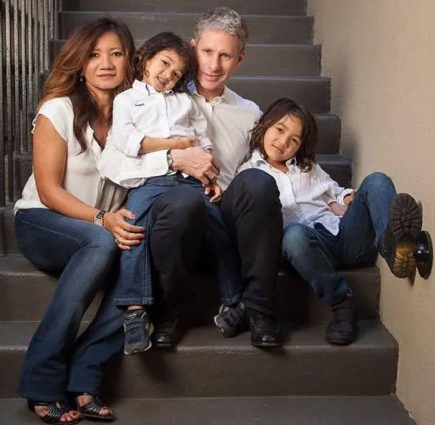 Chris and Lyna with his kids