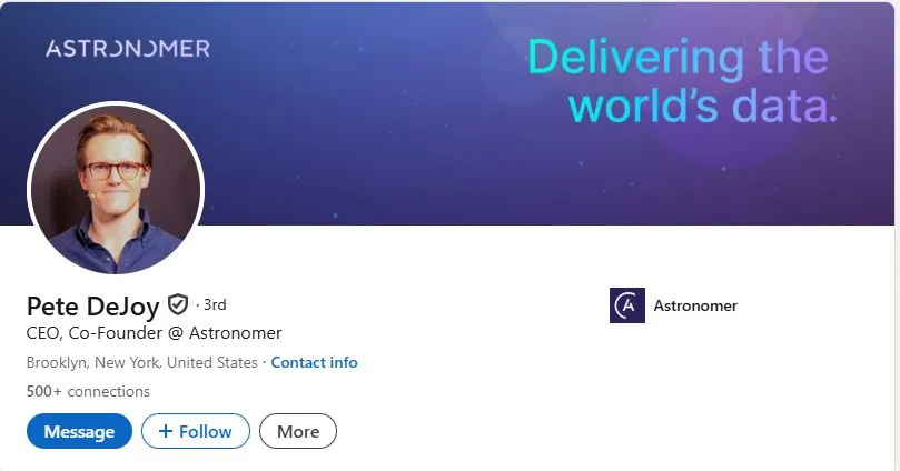 His LinkedIn Profile