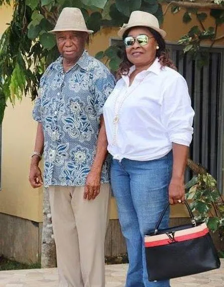 Joseph Boakai with his wife