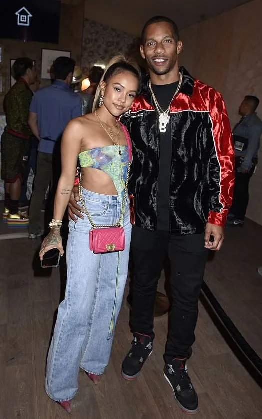 Karrueche Tran with her ex-boyfriend