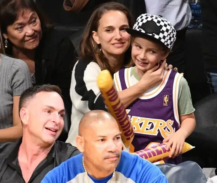 Natalie Portman with son