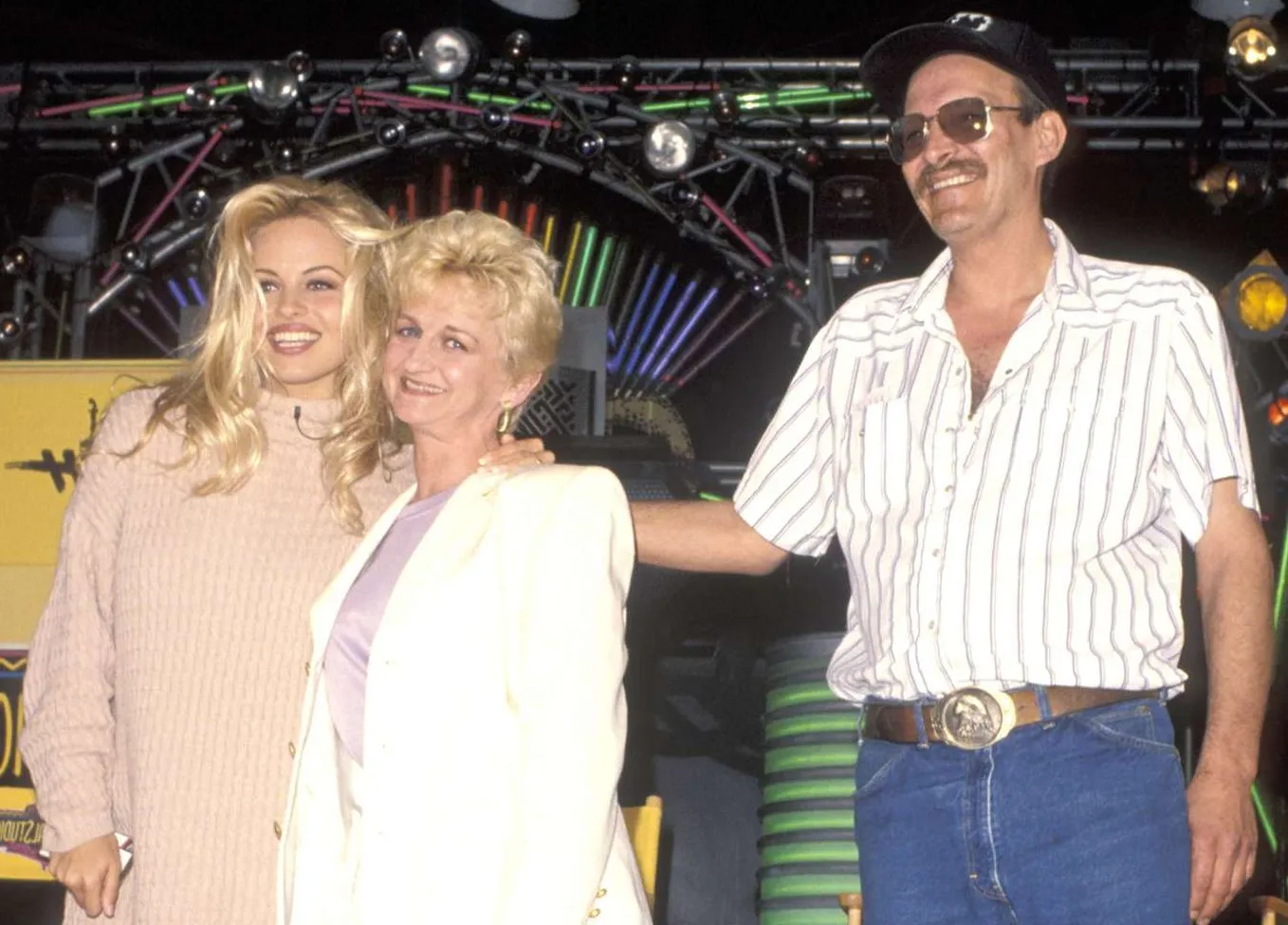 Pamela Anderson with her parents