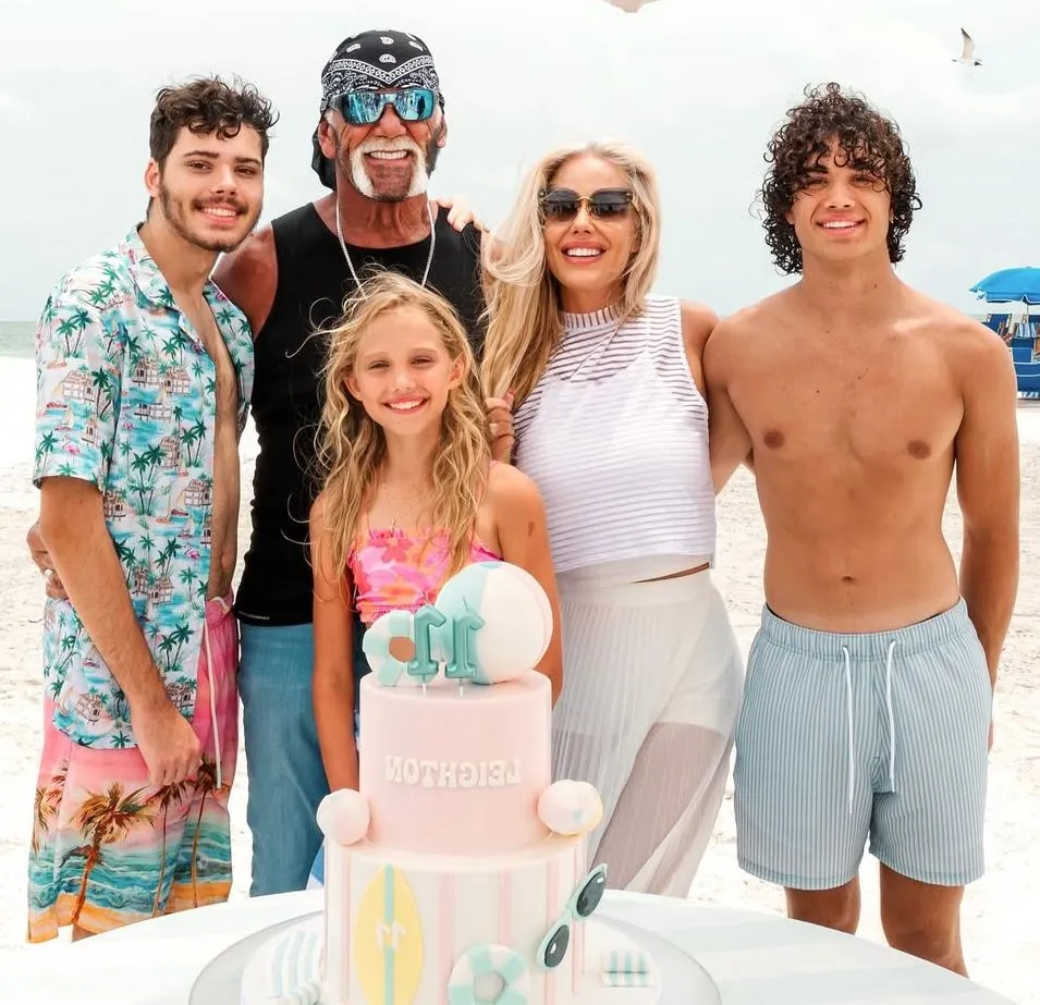 Sky with her three kids