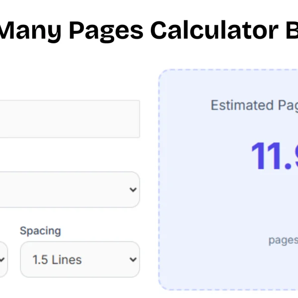 Words to Pages Calculator