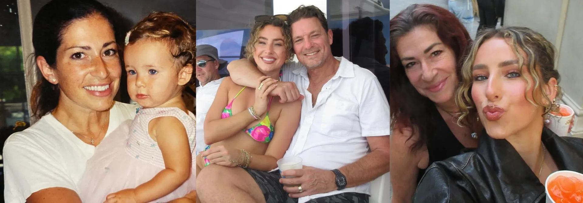 Gia Duddy with her mom and dad