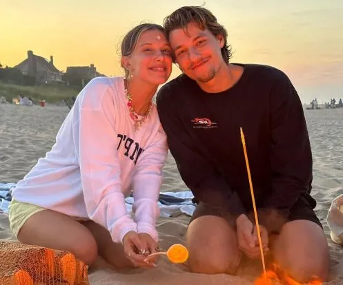 Jake Bongiovi with his wife
