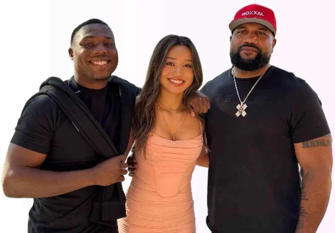 Raja Jackson with his father and sister