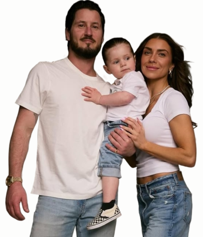 Val Chmerkovskiy with his wife and son