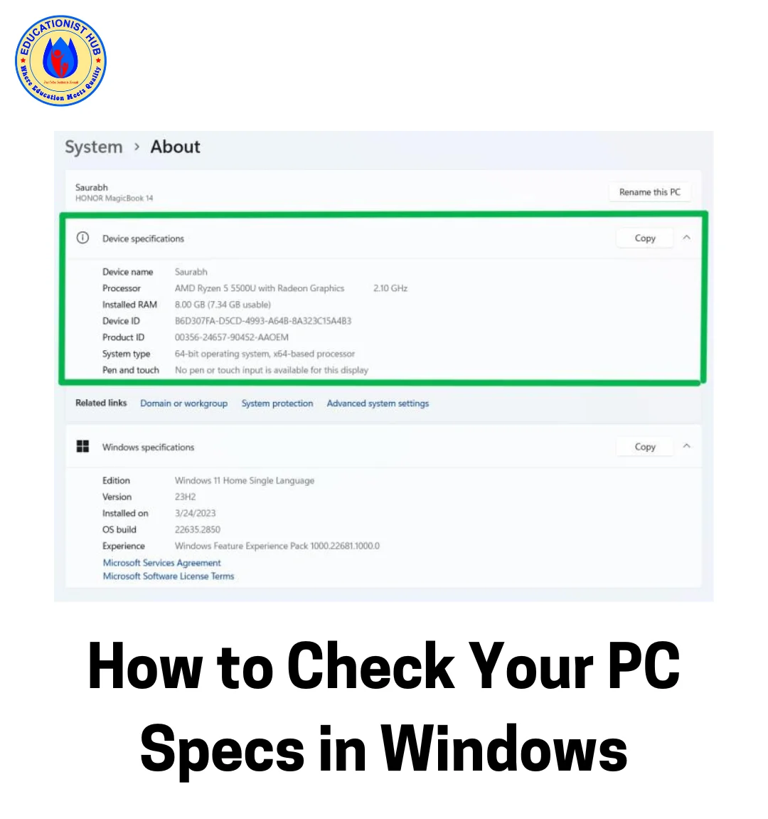 How to Check Your PC Specs in Windows 11 & 10 (No Downloads Needed)